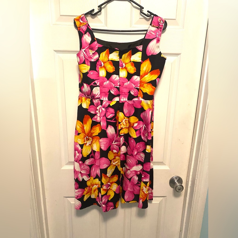 Scarlett Floral Sleeveless Dress - Pink and Yellow size 11/12